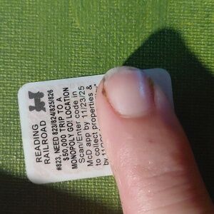 McDonald's Monopoly Game Piece - Green and Black